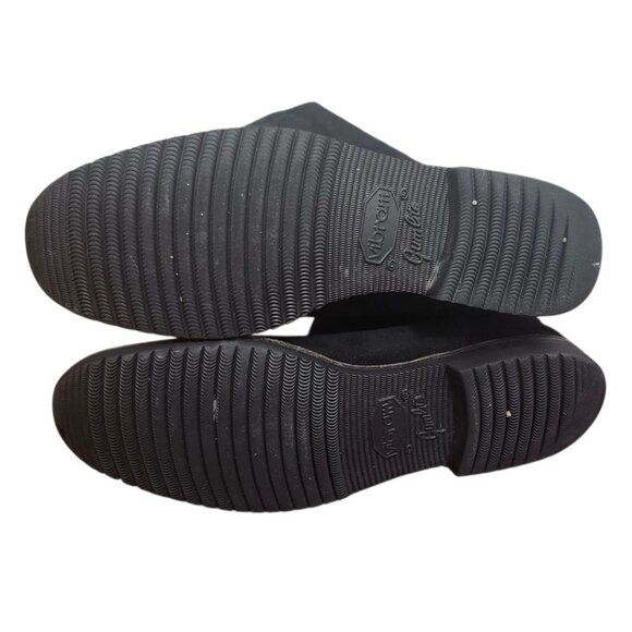 Gravati Black Suede Knee High Boots Vibram Gumlite Sole Classic Riding Style 9M - Picture 10 of 16